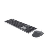 Dell KM7321W, Volle Größe (100%), RF Wireless + Bluetooth, AZERTY, Grau, Titan, Maus enthalten