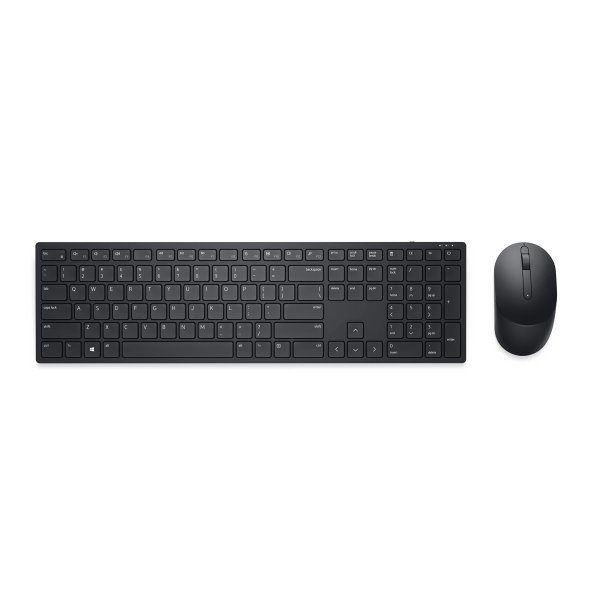 Dell Pro Wireless Keyboard and Mouse - KM5221W, Volle Größe (100%), Kabellos, RF Wireless, QWERTZ, Schwarz, Maus enthalten