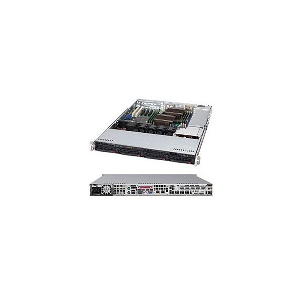 Supermicro 815TQ-563CB, Intel® C602, LGA 2011 (Socket R), E5-2600, DDR3-SDRAM, 16GB, 1GB, 2GB, 32GB, 4GB, 64GB, 8GB, 1,02 TB