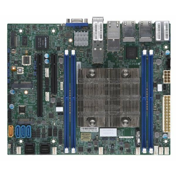 Supermicro MBD-X11SDV-12C-TP8F, Intel, NA (integrated CPU), Intel® Xeon®, D-2166NT, DDR4-SDRAM, 512 GB