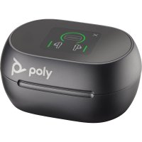 HP POLY Voyager Free 60+ UC Schwarzes Touchscreen-Ladeetui für BT700 USB-C-Adapter, Ladebehälter, Schwarz