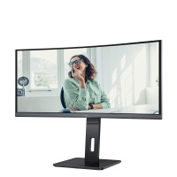 AOC CU34P3CV, 86,4 cm (34"), 3440 x 1440 Pixel, UltraWide Quad HD, LED, 4 ms, Schwarz