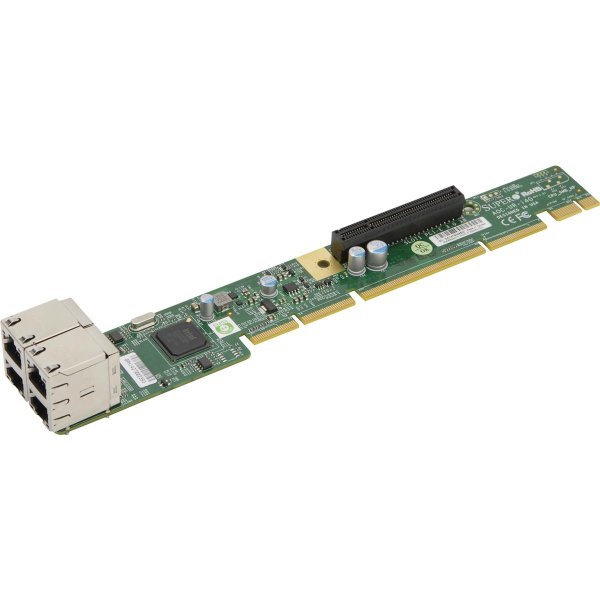 Supermicro AOC-UR-I4G, Eingebaut, Kabelgebunden, PCI Express, Ethernet, 1000 Mbit/s, Grün