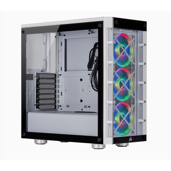 Corsair CC-9011189-WW, Midi Tower, PC, Weiß, ATX, micro ATX, Mini-ITX, Stahl, Gehärtetes Glas, 17 cm