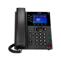 HP POLY VVX 350 IP Telefon mit 6 Leitungen und PoE-fähig, IP-Telefon, Schwarz, Kabelgebundenes Mobilteil, 6 Zeilen, LED, 8,89 cm (3.5")