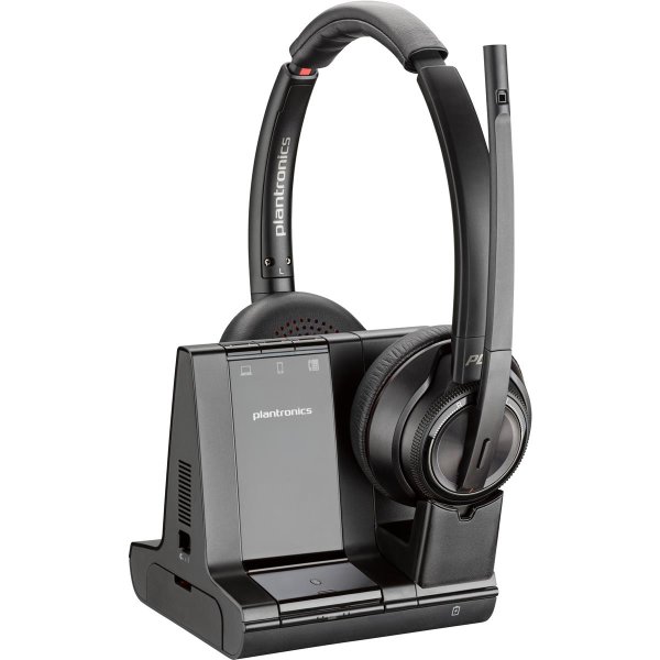 HP POLY Savi 8220 UC DECT 1880-1900 MHz USB-A-Headset, zertifiziert für Microsoft Teams, Verkabelt & Kabellos, Büro/Callcenter, 20 - 20000 Hz, 160 g, Kopfhörer, Schwarz