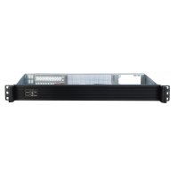 Inter-Tech IPC-K-126L, Rack, Server, Schwarz, Mini-ITX, Stahl, 1U