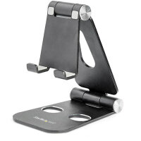 StarTech.com Universal Handy und Tablet Halterung - Faltbar - Multi-Winkel - Schwarz, Handy/Smartphone, Tablet/UMPC, Passive Halterung, Universal, Schwarz