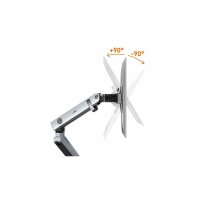 Durable 509723 - Klemme - 8 kg - 43,2 cm (17 Zoll) - 81,3 cm (32 Zoll) - 100 x 100 mm - Silber