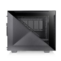 Thermaltake Divider 200 TG Air Micro - Micro Tower - PC - Schwarz - SPCC - Gehärtetes Glas - Gaming - Blau - Grün - Rot