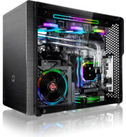 RAIJINTEK Ophion M Evo TGS, Midi Tower, PC, Schwarz, Transparent, micro ATX, Mini-ITX, Aluminium, Gehärtetes Glas, 8,2 cm