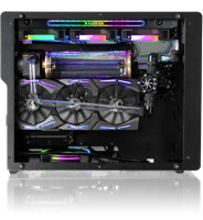 RAIJINTEK Ophion M Evo TGS, Midi Tower, PC, Schwarz, Transparent, micro ATX, Mini-ITX, Aluminium, Gehärtetes Glas, 8,2 cm