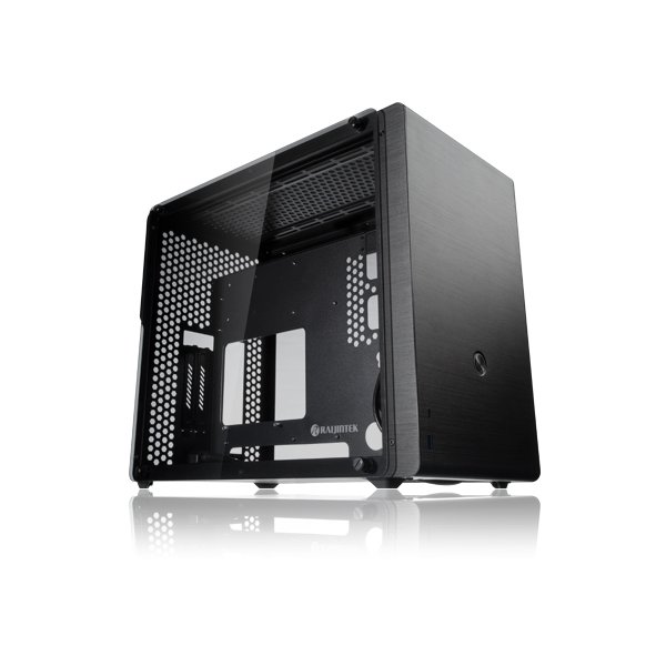 RAIJINTEK Ophion M Evo ALS, Midi Tower, PC, Schwarz, Transparent, micro ATX, Mini-ITX, Aluminium, Gehärtetes Glas, 8,2 cm