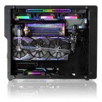 RAIJINTEK Ophion M Evo ALS, Midi Tower, PC, Schwarz, Transparent, micro ATX, Mini-ITX, Aluminium, Gehärtetes Glas, 8,2 cm