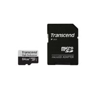 Transcend microSDXC 350V 64GB, 64 GB, MicroSDXC, Klasse...