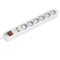 Bachmann Surge protector - 1.5m - 6 AC-Ausgänge - 250 V - 3600 W - Weiß - 1,5 m - 520 g