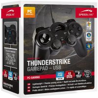 SPEEDLINK THUNDERSTRIKE, Gamepad, PC, Analog / Digital, Kabelgebunden, USB, Schwarz