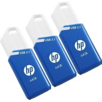 HP PNY x755w Triple Pack - 64 GB - USB Typ-A - 3.2 Gen 1 (3.1 Gen 1) - 75 MB/s - Dia - Blau - Weiß