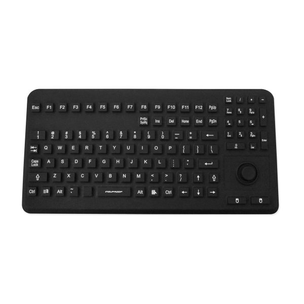 GETT TKG-104-MB-IP68-VESA-BLACK, Mini, Kabelgebunden, USB, Mechanischer Switch, QWERTZ, Schwarz