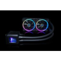 Alphacool Eisbaer Aurora 240, All-in-One-Flüssigkeitskühler, 12 cm, 10,49 m³/h, Schwarz