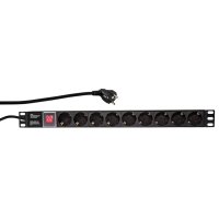 LogiLink PDU9C02, Senkrecht, Aluminium, Schwarz, 9...