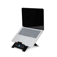 R-Go Riser R-Go Flexibel Laptopständer - verstellbar - schwarz - Schwarz - Aluminium - 25,4 cm (10") - 55,9 cm (22") - 5 kg - 135 - 220 mm