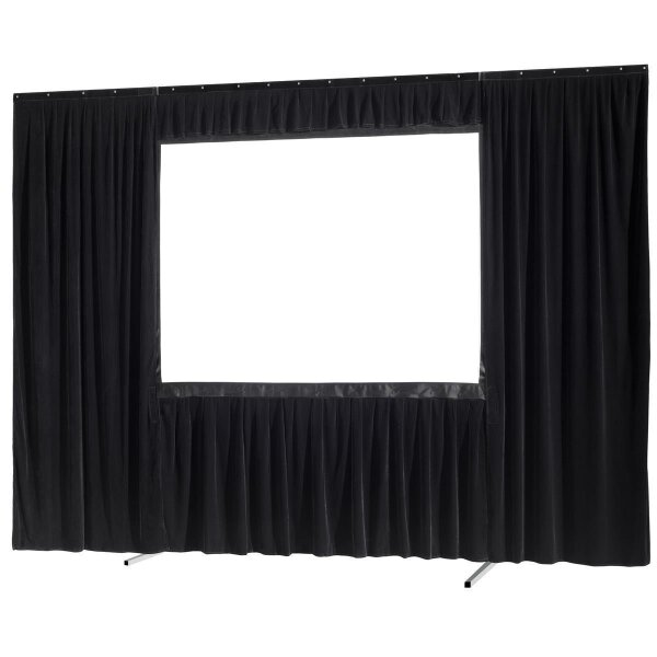 celexon Vorhangset 4-seitig für Faltrahmenleinwand Mobil Expert 366 x 274 cm