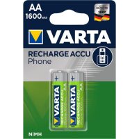 Varta -T399B - Wiederaufladbarer Akku - AA - Nickel-Metallhydrid (NiMH) - 1,2 V - 2 Stück(e) - 1600 mAh