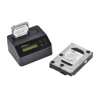 StarTech.com 1-Bay Festplatten Löscher, Selbständiges HDD/SSD Löschgerät, 4Kn, USB 3.0 auf SATA III (6 Gbit/s), 9 Löschmodi, LCD Bildschirm, DB9 Druckeranschluss, TAA konform, 2.5,3.5", 60 W, 110 - 240 V, 1.4 A, 12 V, 5 A