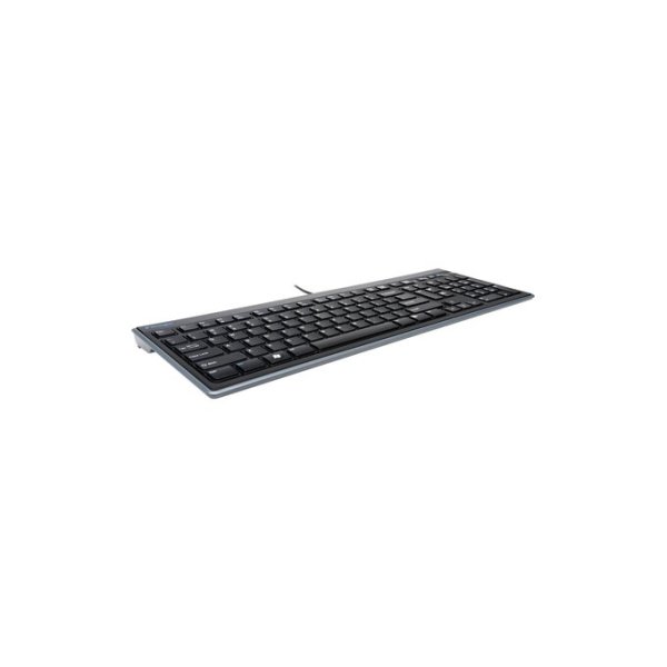 Kensington Advance Fit™ Full-Size Slim-Tastatur, Volle Größe (100%), Kabelgebunden, USB, QWERTZ, Schwarz