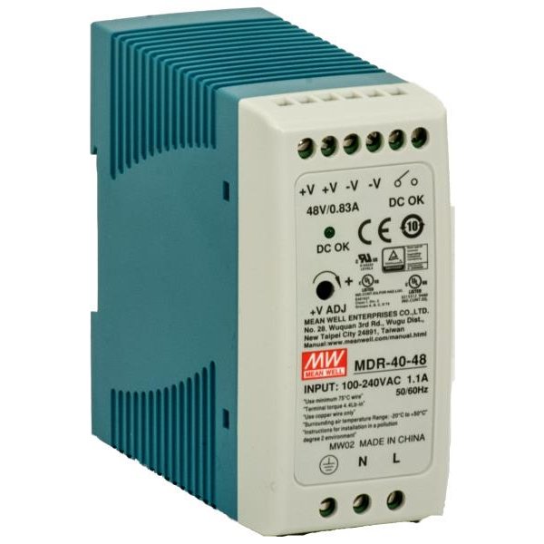 Barox PS-DIN-AC/48/240, Netzvermittlung, Drinnen, 90-264VAC, 123-370VDC, 240 W, Blau, Grau, -25 - 70 °C