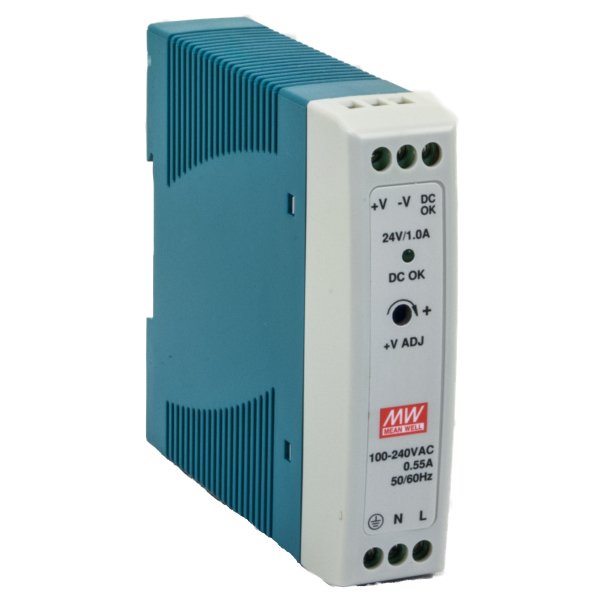 Barox PS-DIN-AC/12/20, Netzvermittlung, Drinnen, 85-264VAC, 120-370VDC, 20 W, 12VDC, Blau, Grau