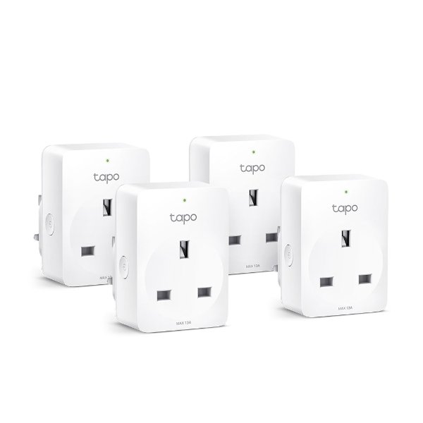 TP-LINK Tapo P100 (4-pack), Kabellos, Bluetooth / Wi-Fi, 2400 MHz, 802.11b, 802.11g, Wi-Fi 4 (802.11n), Drinnen, Weiß