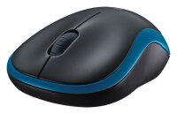 Logitech LGT-M185B, Beidhändig, Optisch, RF Wireless, 1000 DPI, Schwarz, Blau