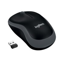 Logitech M185, Beidhändig, Optisch, RF Wireless, 1000 DPI, Grau