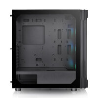 Thermaltake Versa T27 TG ARGB, Midi Tower, PC, Schwarz, ATX, EATX, micro ATX, Mini-ITX, SPCC, Gaming