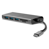 Lindy 43278, USB 3.2 Gen 1 (3.1 Gen 1) Type-C, 100 W, 10,100,1000 Mbit/s, Grau, MicroSD (TransFlash), SD, HDMI, RJ-45, USB 3.2 Gen 1 (3.1 Gen 1) Type-A, USB 3.2 Gen 1 (3.1 Gen 1) Type-C, VGA