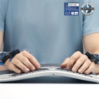 Logitech Ergo K860 - Volle Größe (100%) - RF Wireless + Bluetooth - Halbmechanischer Schlüsselschalter - Graphit