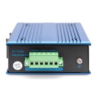 DIGITUS 4 Port Fast Ethernet Netzwerk PoE Switch, Industrial, Unmanaged, 1 SFP Uplink