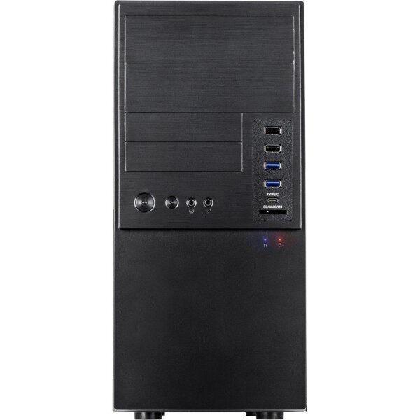 Inter-Tech IT-6865, Micro Tower, PC, Schwarz, 14 cm, 34 cm, CE