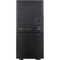 Inter-Tech IT-6865, Micro Tower, PC, Schwarz, 14 cm, 34...