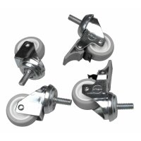 Equip EZW-2 4xRäder für Serverschränke 60mm silber