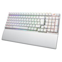 ASUS ROG Strix Scope II 96 Wireless, Verkabelt & Kabellos, USB + RF Wireless + Bluetooth, Mechanischer Switch, QWERTZ, RGB-LED, Weiß