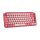 Logitech POP Keys Wireless Mechanical Keyboard With Emoji Keys, Mini, Kabellos, RF Wireless + Bluetooth, Mechanischer Switch, QWERTY, Burgund, Pink, Rose