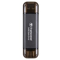 Transcend ESD310C, 256 GB, USB Typ-A auf USB Typ-C, USB 3.2 Gen 2x2, 1050 MB/s, Schwarz