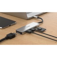 D-Link DUB-M530, Kabelgebunden, USB 3.2 Gen 1 (3.1 Gen 1) Type-C, Aluminium, Schwarz, MicroSD (TransFlash), SD, SDHC, SDXC, 5 Gbit/s, 4K Ultra HD