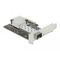 Delock PCI Express x4 Karte zu 1 x SFP+ Slot 10 Gigabit LAN, PCIe, PCIe, SFP+, Niedriges Profil, PCIe 3.0, Grau, PC