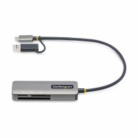 StarTech.com USB 3.0 Multikartenleser, SD/microSD/CF, Mobiler USB 5Gbps Kartenadapter, Externer USB-C Kartenleser mit angeschlossenem USB-A Adapter - Funktioniert mit jedem Betriebssystem, CF Typ II, MicroSD (TransFlash), MicroSDHC, MicroSDXC, SD, SDHC, S