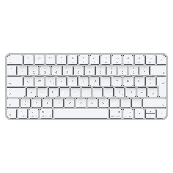 Apple Magic, Verkabelt & Kabellos, USB + Bluetooth, QWERTZ, Weiß