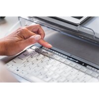 Bakker S-board 840 Compact Keyboard (US), Tenkeyless (80 - 87 %), Kabelgebunden, USB, Scherenschalter, QWERTY, Hellgrau, Weiß